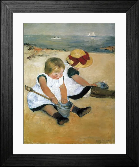 Framed Print : CASSATT, Mary Stevenson (1845-1926). Children Playing on the Beach. 1884. Impressionism. Oil on canvas. UNITED STATES OF AMERICA. Washington. National Gallery of Art Framed Print : CASSATT, Mary Stevenson (1845-1926). Children Playing on the Beach. 1884. Impressionism. Oil on canvas. UNITED STATES OF AMERICA. Washington. National Gallery of Art