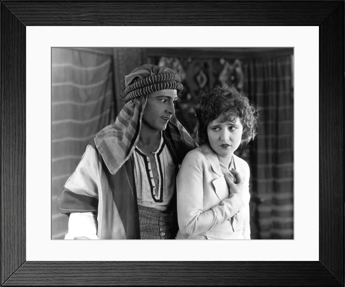 Framed Print : THE SHEIK, Rudolph Valentino, Agnes Ayres, 1921