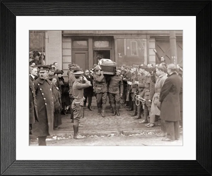 Framed Print : Monk Eastman (c.1873-1920), early 20th century gangster, was buried with full military honors in recognition of his army service during World War I