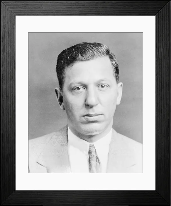 Framed Print : Louis Lepke Buchalter (1897-1944) in 1933, when he was a crime boss in labor rackets and extortion, and would soon expand into killing for hire
