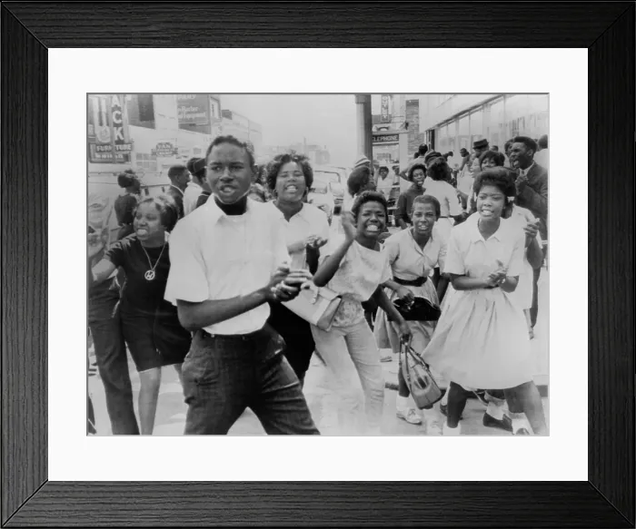 Framed Print : Young African American demonstrators march in downtown Birmingham, Alabama Framed Print : Young African American demonstrators march in downtown Birmingham, Alabama