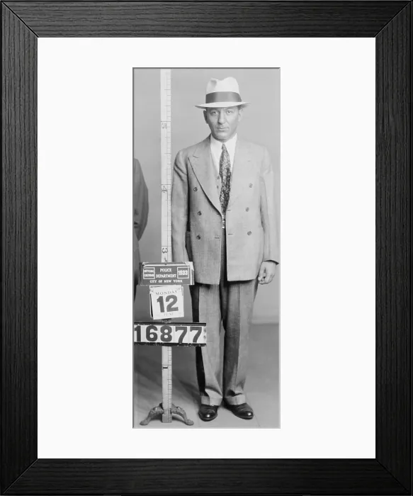 Framed Print : Louis Lepke Buchalter (1897-1944) in New York City police mugshot of August 1939 Framed Print : Louis Lepke Buchalter (1897-1944) in New York City police mugshot of August 1939