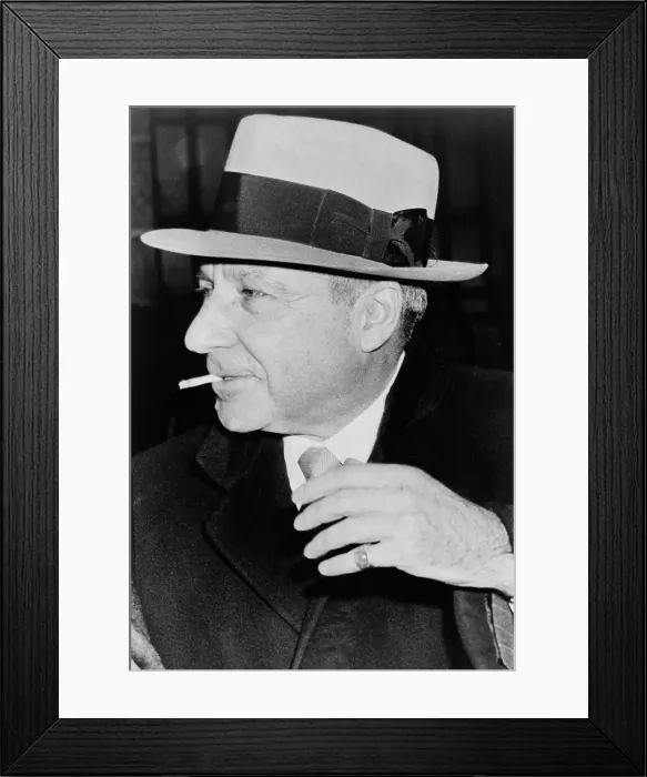 Framed Print : Meyer Lansky (1902-1983), reached the executive level in the mob and managed to avoid prison throughout his life Framed Print : Meyer Lansky (1902-1983), reached the executive level in the mob and managed to avoid prison throughout his life