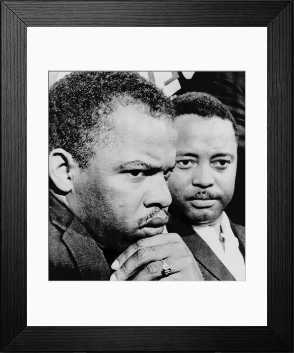 Framed Print : John Lewis (left) and Hosea Williams, leaders of the Voting Rights campaign in Selma Alabama in February-March 1965