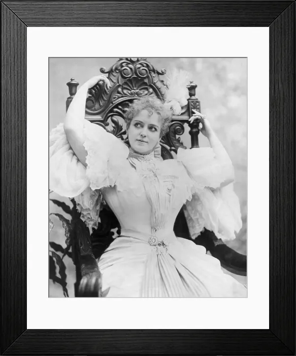Framed Print : Lillian Russell (1861-1922), popular American actress, who starred in comic operas and other musical theater. 1896 photo by Ami Dupont