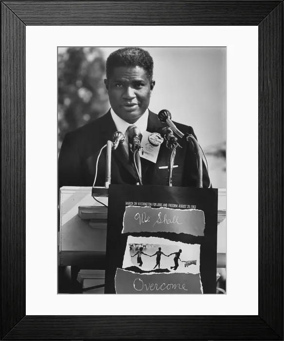 Framed Print : Actor Ossie Davis at the 1963 Civil Rights March on Washington. Aug. 28, 1963