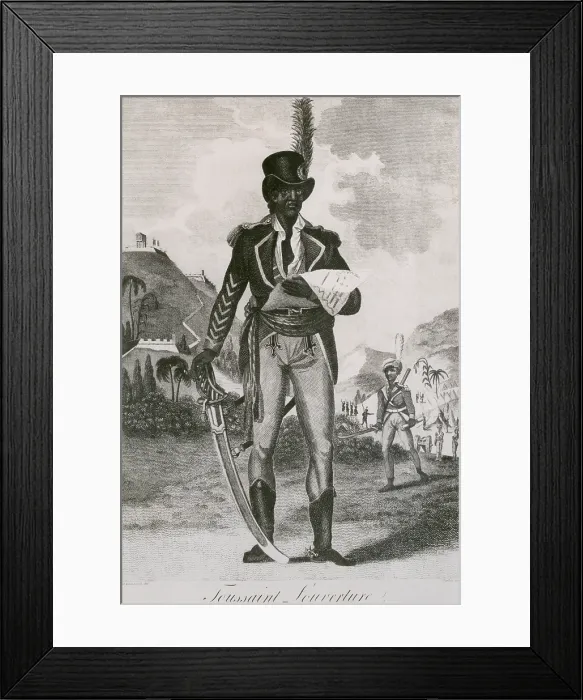 Framed Print : Toussaint L'Ouverture (1843-1803) leader of the Haitian independence movement during the French Revolution