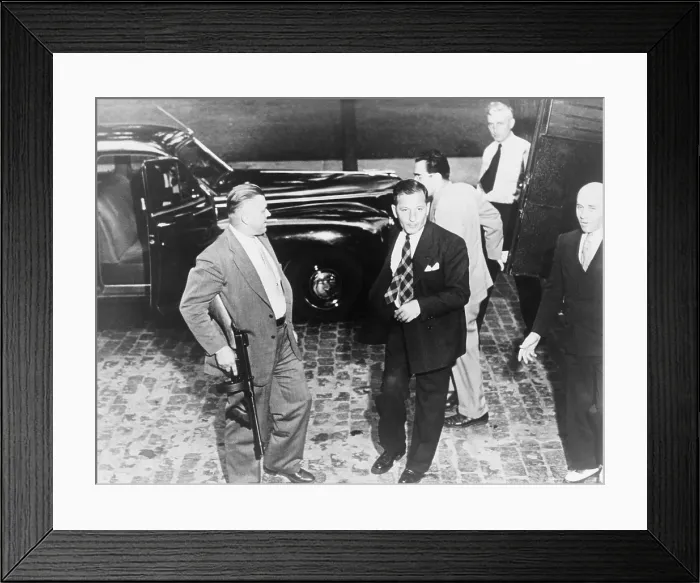 Framed Print : Louis Lepke Buchalter (1897-1944) arriving at the Court of Appeals in Albany, New York only to hear his death sentence upheld. He was executed on March 4, 1944 Framed Print : Louis Lepke Buchalter (1897-1944) arriving at the Court of Appeals in Albany, New York only to hear his death sentence upheld. He was executed on March 4, 1944