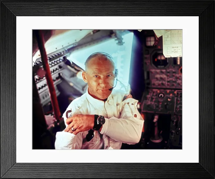 Framed Print : Apollo 11 Lunar Module pilot Edwin Aldrin during the lunar landing mission. July 20, 1969