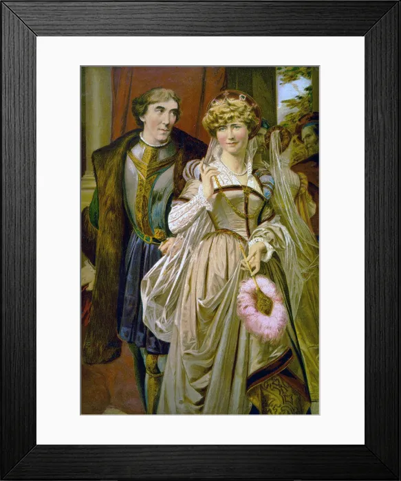Framed Print : Henry Irving and Ellen Terry as Benedick and Beatrice in MUCH ADO ABOUT NOTHING. The two actors partnered from 1878-1902. Ca. 1880 Framed Print : Henry Irving and Ellen Terry as Benedick and Beatrice in MUCH ADO ABOUT NOTHING. The two actors partnered from 1878-1902. Ca. 1880