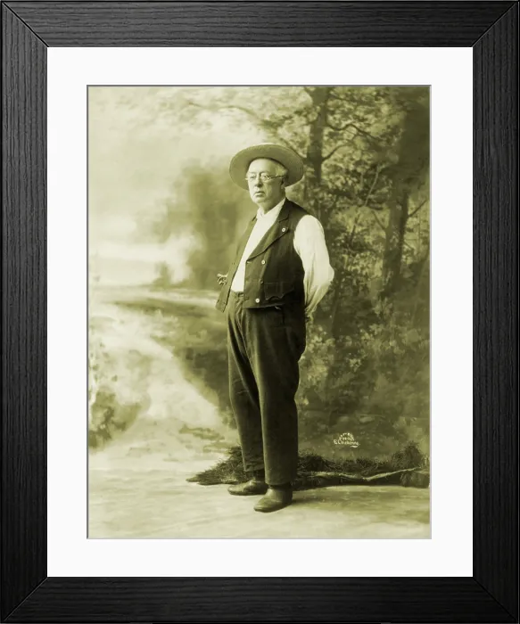 Framed Print : Denman Thompson (1833-1911), American playwright and actor who career was based on one hugely successful role, that of Josh from his play THE OLD HOMESTEAD, 1886