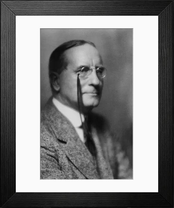 Framed Print : George Pierce Baker (1866-1935), taught drama at Harvard University (1888-1924) and Yale (1925-1833). Among his students were Eugene O'Neill and George Abbott