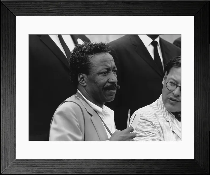 Framed Print : Photographer Gordon Parks at the 1963 Civil Rights March on Washington. Aug. 28, 1963