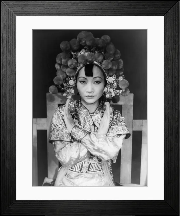 Framed Print : Anna May Wong (1905-1961), Chinese-American film actress who persevered throughout her long career against casting discrimination