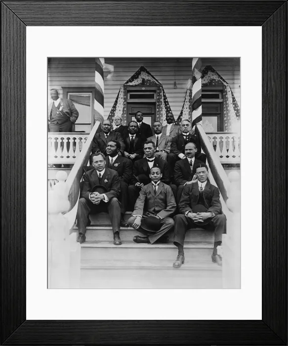 Framed Print : Booker T. Washington (1856-1915), second row, center, with his associates at Tuskegee Institute, ca, 1915