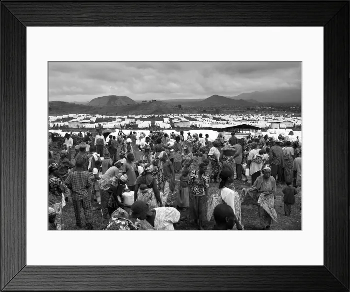 Framed Print : CONGO, Democratic Republic of the. NORTH KIVU. Democratic Republic of the Congo (2008). Kivu Conflict. Refugee camp of Mugunga I (20000 people), the oldest of the area Framed Print : CONGO, Democratic Republic of the. NORTH KIVU. Democratic Republic of the Congo (2008). Kivu Conflict. Refugee camp of Mugunga I (20000 people), the oldest of the area