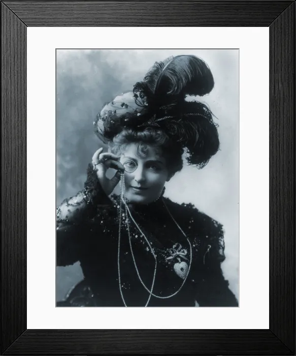 Framed Print : Lillian Russell (1861-1922), American actress and singer, with monocle. 1898