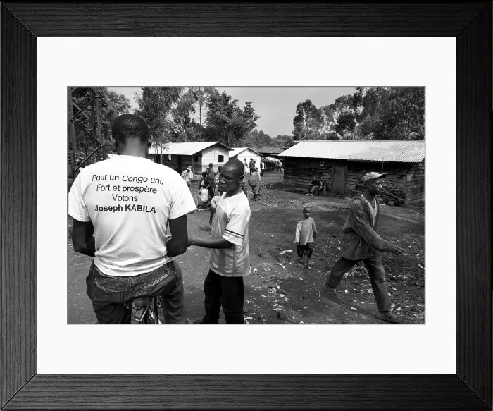 Framed Print : CONGO, Democratic Republic of the. NORTH KIVU. Democratic Republic of the Congo (2008). Kivu Conflict. Surrounding of Goma. Village and supporter of president Joseph Kabila Framed Print : CONGO, Democratic Republic of the. NORTH KIVU. Democratic Republic of the Congo (2008). Kivu Conflict. Surrounding of Goma. Village and supporter of president Joseph Kabila