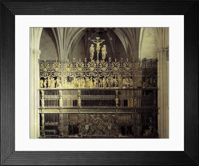 Framed Print : BARTOLOME DE JAEN, Master of (16th century). Main Bar of the Royal Chapel. 1518-1520. SPAIN. Granada. Royal Chapel