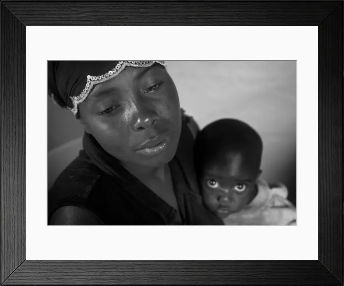 Framed Print : CONGO, Democratic Republic of the. NORTH KIVU. Democratic Republic of the Congo (2008). Kivu Conflict. Refugee camp of Buhimba (17000 people) Framed Print : CONGO, Democratic Republic of the. NORTH KIVU. Democratic Republic of the Congo (2008). Kivu Conflict. Refugee camp of Buhimba (17000 people)