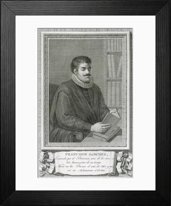 Framed Print : SANCHEZ DE LAS BROZAS, Francisco, called 'El Brocense' (1523-1600). Spanish humanist shcolar. Engraving. SPAIN. Madrid. National Library Framed Print : SANCHEZ DE LAS BROZAS, Francisco, called 'El Brocense' (1523-1600). Spanish humanist shcolar. Engraving. SPAIN. Madrid. National Library