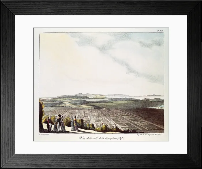 Framed Print : Chile (19th c.). Concepcion. Litography. - Iberfoto / Everett Collection (191861)**US SALES ONLY**