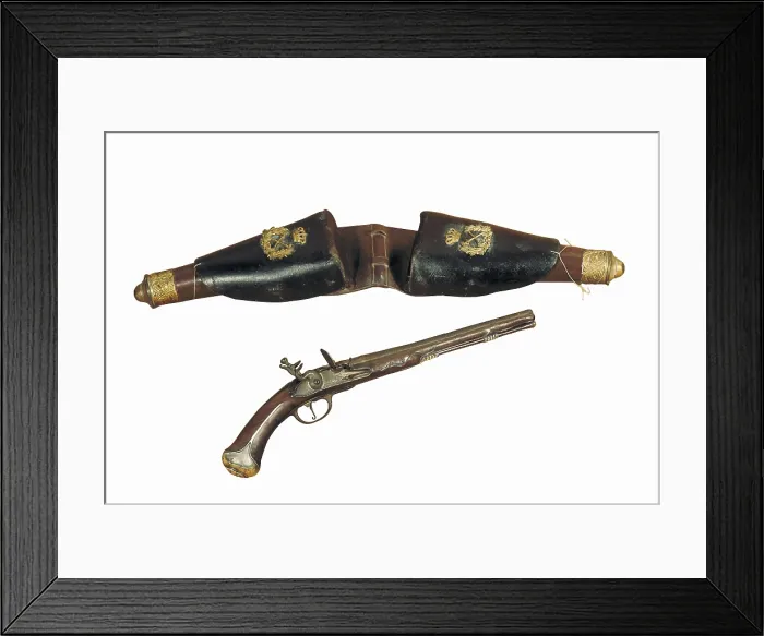 Framed Print : ZumalacArregui's gun and case. SPAIN. SangUesa. Carlist Circle. - P. Rotger / Iberfoto / Everett Collection (192483)**US SALES ONLY**