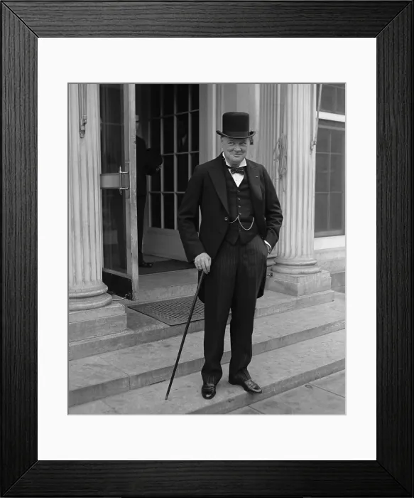 Framed Print : Winston Churchill (1874-1965), shortly after his Conservative Party lost the 1929 general election and at the beginning of his 1930's political isolation. October 1929