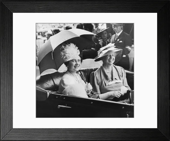 Framed Print : Queen Elizabeth of England and Eleanor Roosevelt in a Royal Procession through Washington, D.C. during an official visit of the British Royals on June 8, 1939