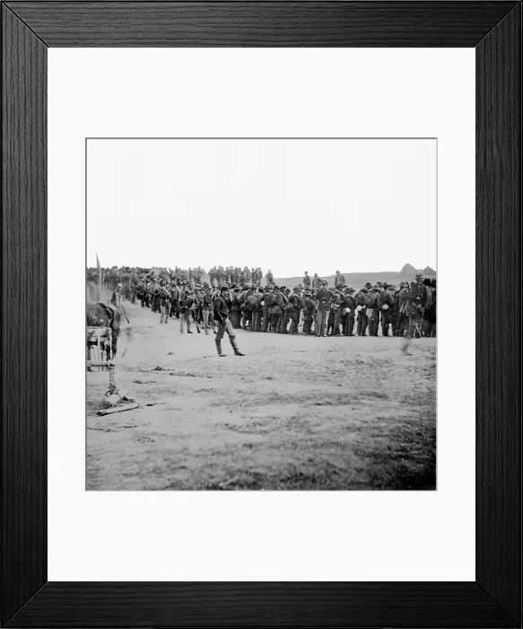 Framed Print : The Civil War, Confederate prisoners on the way to the rear, captured at Five Forks, Virginia, photograph, April, 1865