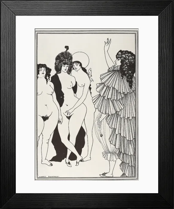 Framed Print : BEARDSLEY, Aubrey Vincent (1872-1898). Lysistrata. 1896. Lysistrata talking to the Ahenian women Framed Print : BEARDSLEY, Aubrey Vincent (1872-1898). Lysistrata. 1896. Lysistrata talking to the Ahenian women