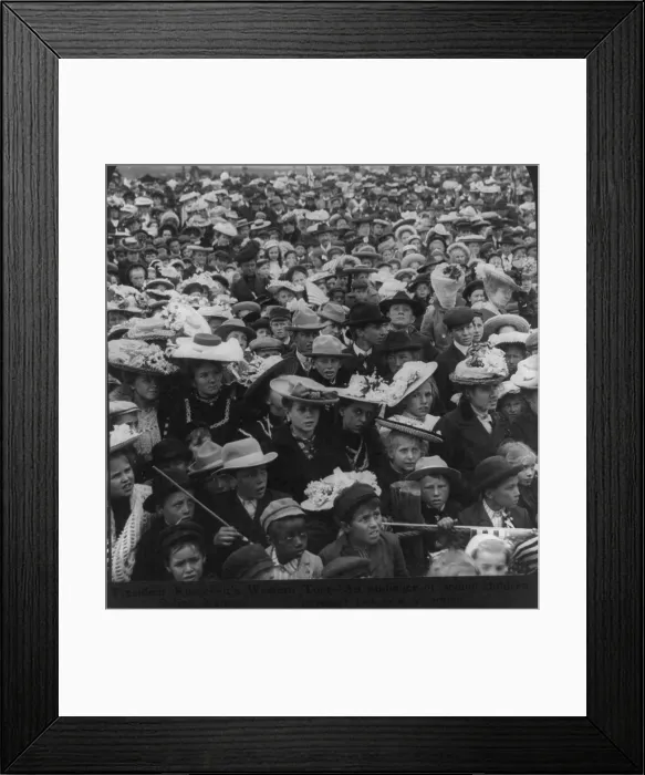 Framed Print : An audience of school children, their parents and teachers, Salina, Kansas. President Theodore Roosevelt's 1903 western tour
