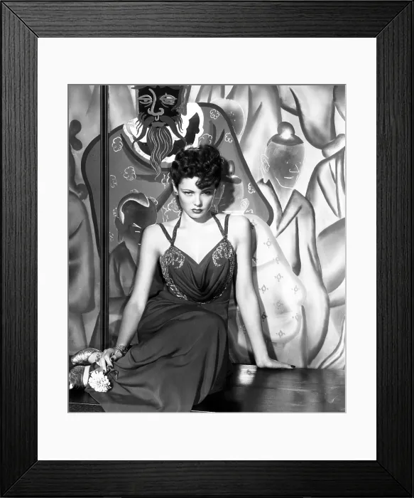 Framed Print : THE SHANGHAI GESTURE, Gene Tierney (wearing a costume designed by Oleg Cassini), 1941