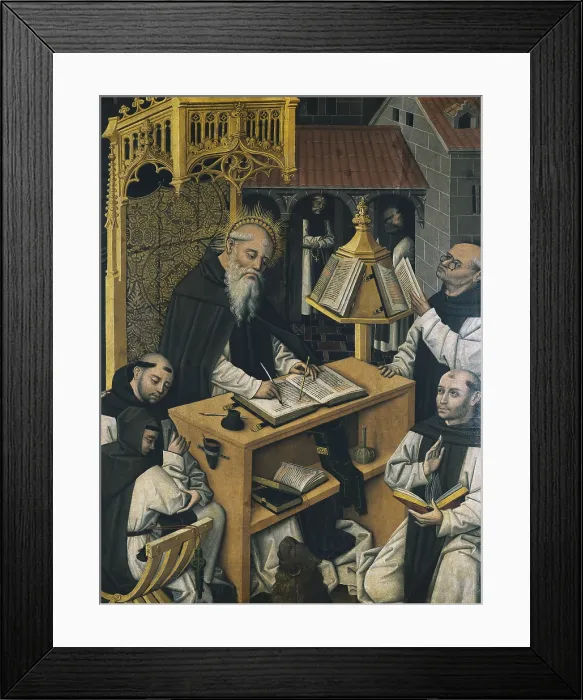 Framed Print : PARRAL, Master of (15th century). Saint Jerome at the Scriptorium. 1480s. Castilian school. Renaissance art. Oil on wood. SPAIN. Madrid. LAzaro Galdiano Foundation Framed Print : PARRAL, Master of (15th century). Saint Jerome at the Scriptorium. 1480s. Castilian school. Renaissance art. Oil on wood. SPAIN. Madrid. LAzaro Galdiano Foundation