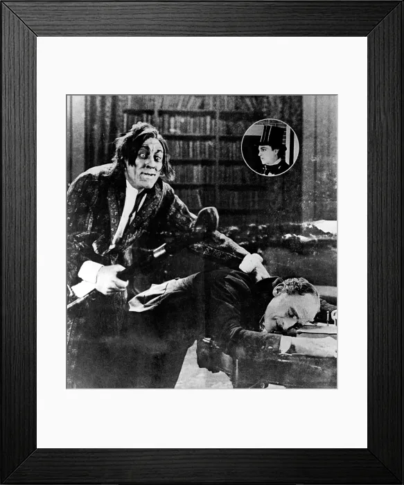Framed Print : DR. JEKYLL AND MR. HYDE, John Barrymore, Brandon Hurst, 1920