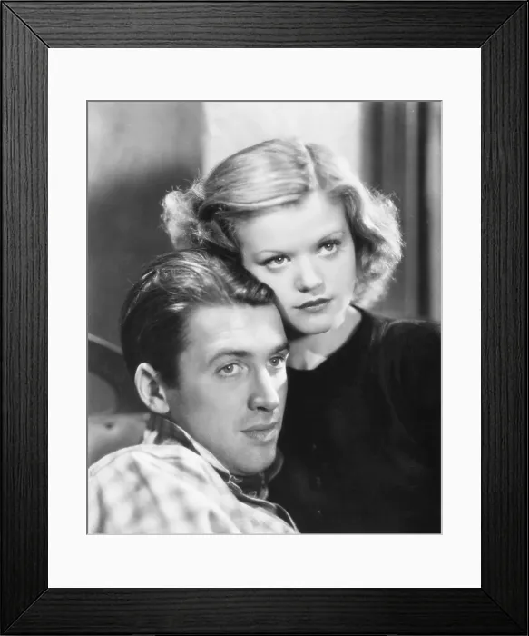 Framed Print : SEVENTH HEAVEN, from left, James Stewart, Simone Simon, 1937, 20th Century Fox-Film Corporation, TM & Copyright / courtesy Everett Collection