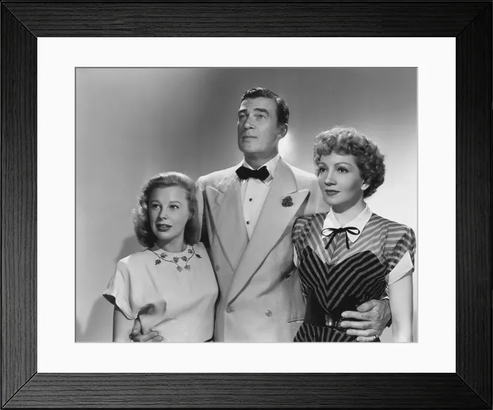 Framed Print : THE SECRET HEART, from left: June Allyson, Walter Pidgeon, Claudette Colbert, 1946