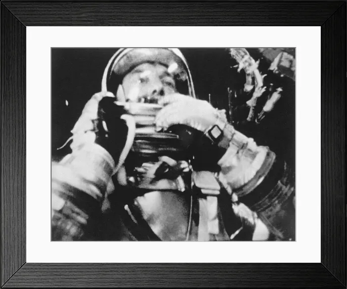 Framed Print : Astronaut Alan Shepard inside the Freedom 7 spacecraft during his historic fifteen and a half minute flight on May 5, 1961