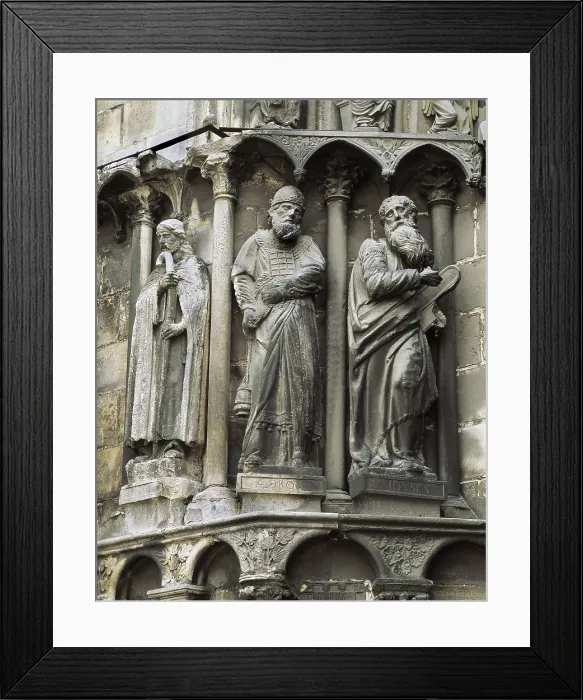 Framed Print : Burgos Cathedral of St. 1221-1568. SPAIN. Burgos. Cathedral of St. Mary. Door of Sarmental. Sculptures. Gothic art. Sculpture. AISA / Everett Collection (4038)**US SALES ONLY**