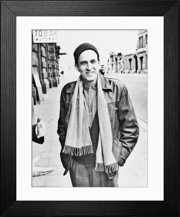 Framed Print : Ingmar Bergman (1918-2007), Swedish director and filmmaker, on a Stockholm street in 1961