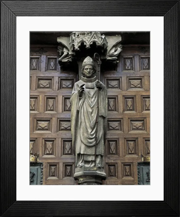 Framed Print : Burgos Cathedral of St. 1221-1568. SPAIN. Burgos. Cathedral of St. Mary. Door of Sarmental. Mullion. Gothic art. Sculpture. AISA / Everett Collection (4037)**US SALES ONLY**
