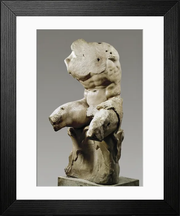 Framed Print : Apollonius The Athenian (1st century BC). Belvedere Bust. 1st c. BC. Hellenistic art. Sculpture on marble. VATICAN CITY. Vatican Museums