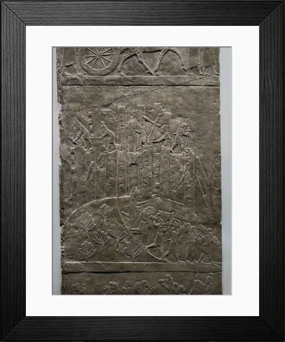 Framed Print : Panel depicting the destruction of the city of Amman. Assyrian art. Relief on rock. UNITED KINGDOM. London. The British Museum. Proc: IRAQ. Kuyunjik. Nineveh Framed Print : Panel depicting the destruction of the city of Amman. Assyrian art. Relief on rock. UNITED KINGDOM. London. The British Museum. Proc: IRAQ. Kuyunjik. Nineveh