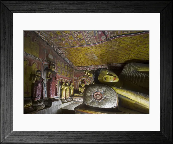 Framed Print : SPAIN. Ejea de los Caballeros. Collegiate Church of San Salvador. Dambulla Cave Temple, also known as the Golden Temple of Dambulla. AISA / Everett Collection**US SALES ONLY**