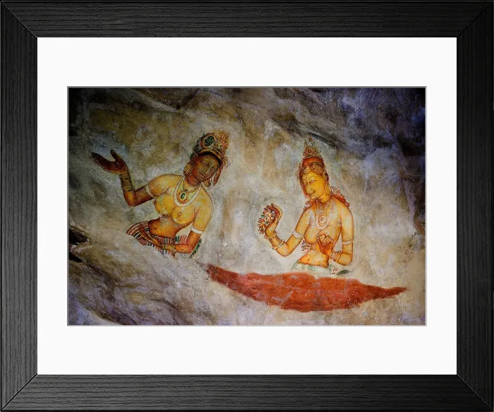 Framed Print : Maidens among clouds. 5th c. SRI LANKA. Sigiriya. Hindu art. AISA / Everett Collection**US SALES ONLY** Framed Print : Maidens among clouds. 5th c. SRI LANKA. Sigiriya. Hindu art. AISA / Everett Collection**US SALES ONLY**