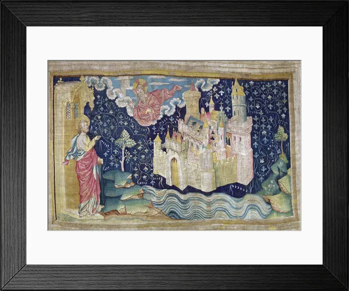 Framed Print : BATAILLE, Nicolas (14th c.). The new Jerusalem. 1375 - 1382. Depiction of the Heavenly Jerusalem