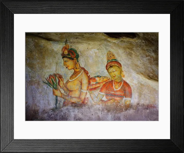 Framed Print : Maidens among clouds. 5th c. SRI LANKA. Sigiriya. Hindu art. AISA / Everett Collection**US SALES ONLY** Framed Print : Maidens among clouds. 5th c. SRI LANKA. Sigiriya. Hindu art. AISA / Everett Collection**US SALES ONLY**