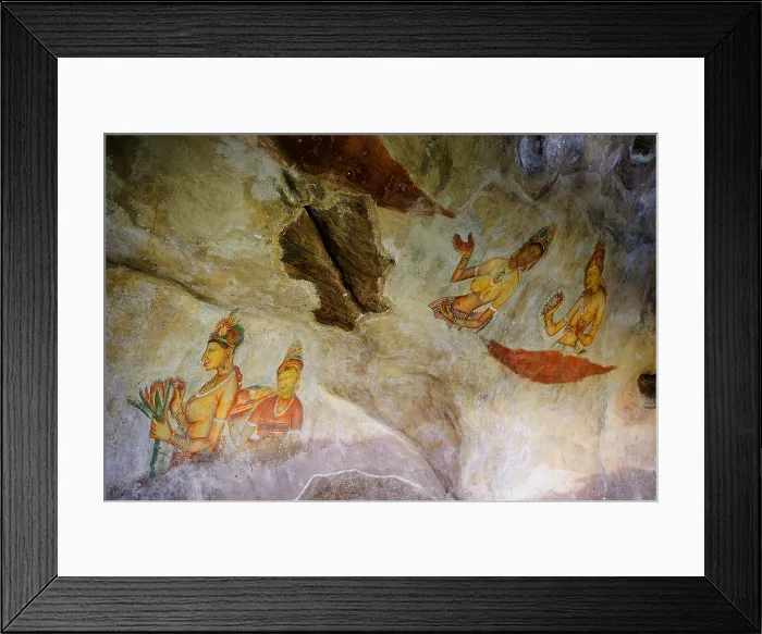 Framed Print : Maidens among clouds. 5th c. SRI LANKA. Sigiriya. Hindu art. AISA / Everett Collection**US SALES ONLY** Framed Print : Maidens among clouds. 5th c. SRI LANKA. Sigiriya. Hindu art. AISA / Everett Collection**US SALES ONLY**