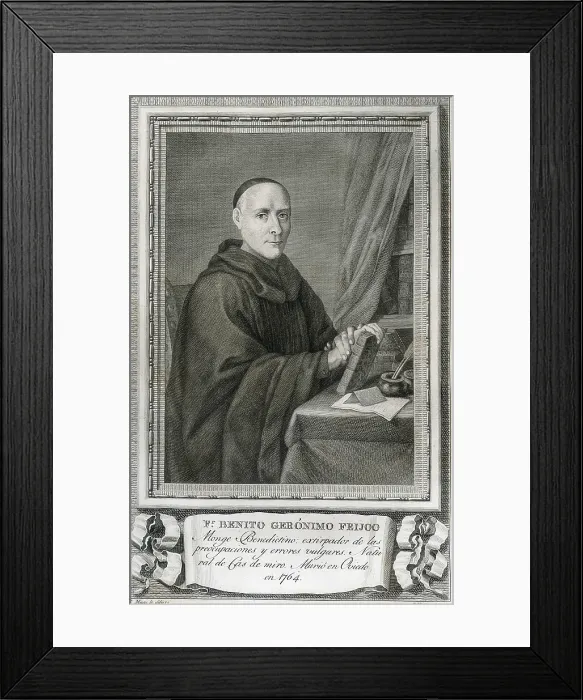 Framed Print : VAZQUEZ, Jose (1768-1804); MAEA, Jose (1760-1826). Portrait of Benito Jeronimo Feijoo. 1791. Drawing by Jose Maea engraved with a burin by Jose VAzquez. Etching Framed Print : VAZQUEZ, Jose (1768-1804); MAEA, Jose (1760-1826). Portrait of Benito Jeronimo Feijoo. 1791. Drawing by Jose Maea engraved with a burin by Jose VAzquez. Etching