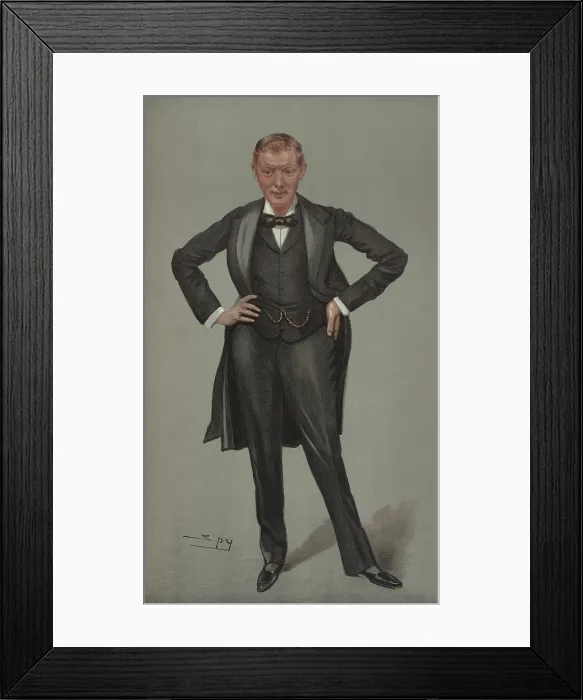 Framed Print : A caricature of Winston Churchill by Spy for VANITY FAIR magazine. 1900